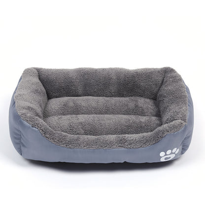 Soft and cozy fleece pet bed. Waterproof bottom.