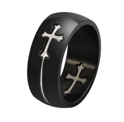 Vnox Separable Cross Ring for Men & Women