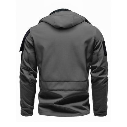 Tactical jacket for men-thick and warm outdoor military enthusiast waterproof hooded mountaineering suit