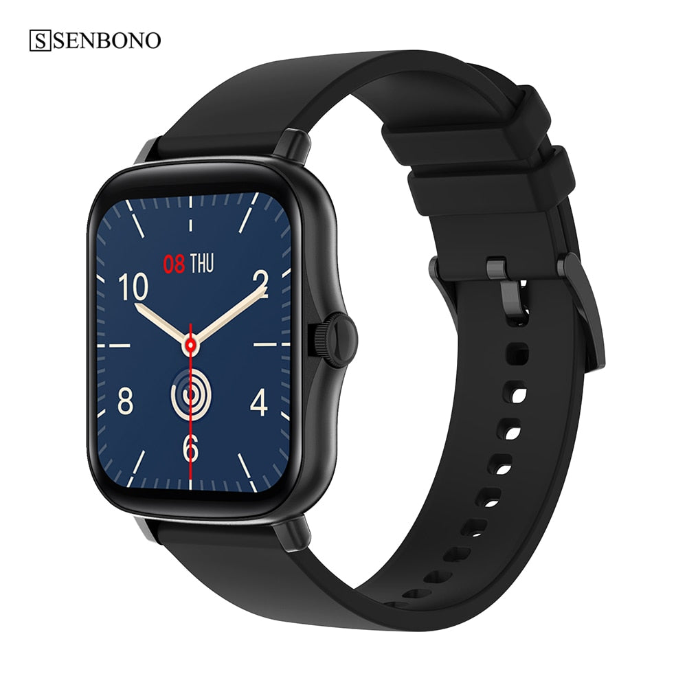 SENBONO Smart Watch Men & Women IP67 Waterproof Clock Sports Supports 1.7'' Fitness Tracker for IOS Android