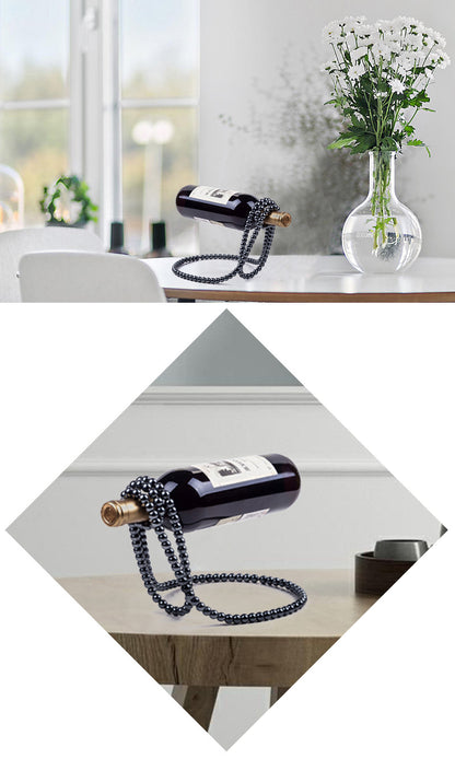 Pearl Necklace Stainless Steel Wine Rack Wine Pedestal Clamp Holder