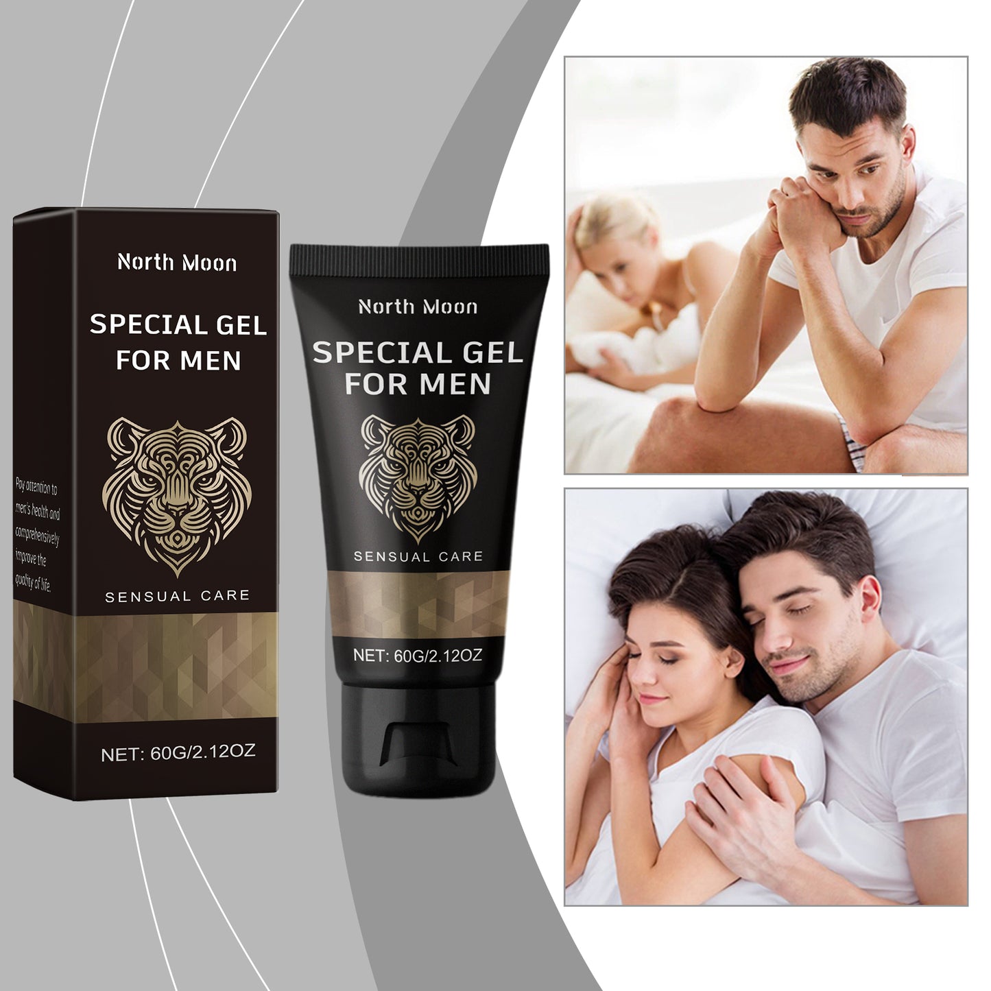 North Moon Massage Gel For Men Herbal Moisturizing Body Repair Massage Gel For Men