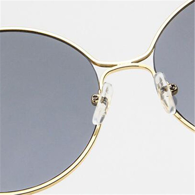 Large frame Square Women Sunglasses Classic Retro Street Beat Metal Mirror Glasses-Unisex