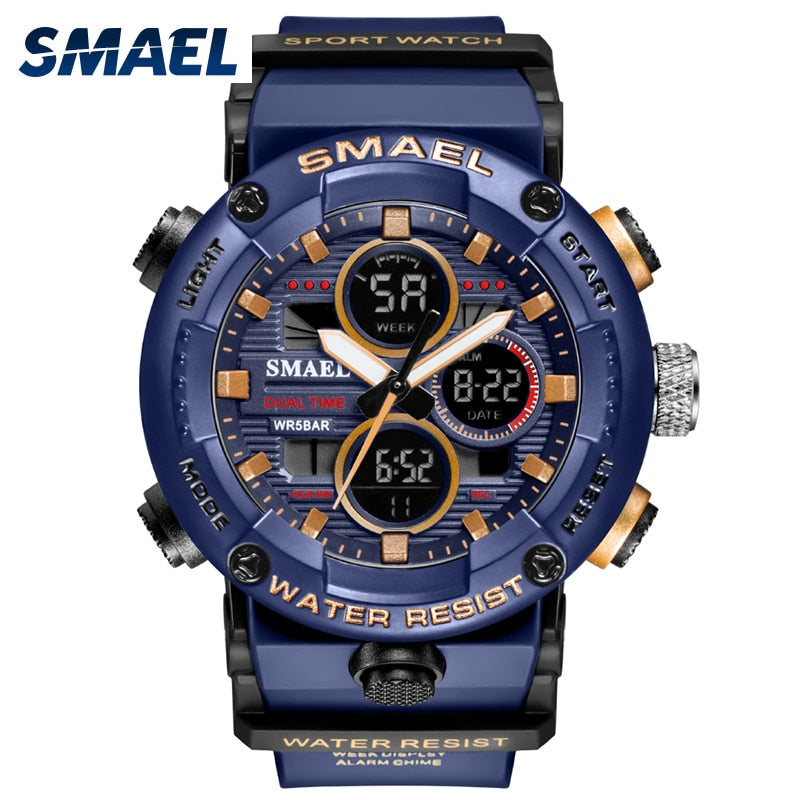 SMAEL 8038 Sport Watch Men Waterproof LED Digital Watches Stopwatch