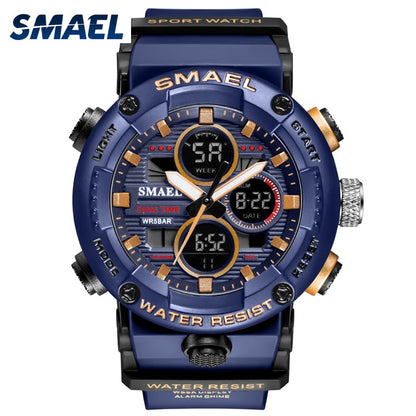 SMAEL 8038 Sport Watch Men Waterproof LED Digital Watches Stopwatch