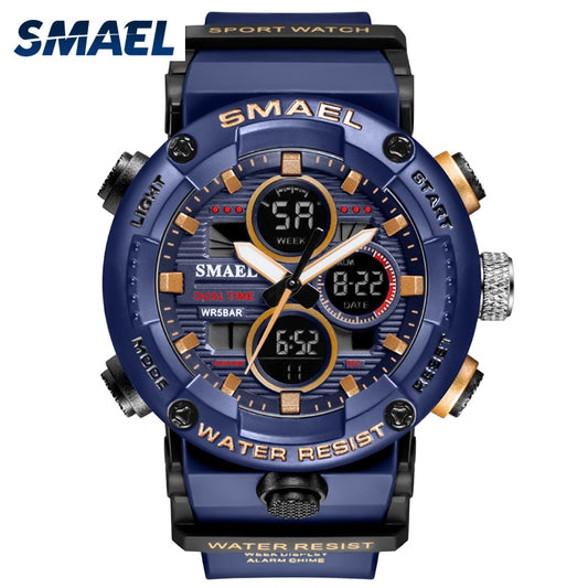 SMAEL 8038 Sport Watch Men Waterproof LED Digital Watches Stopwatch