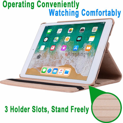 360 Degree Rotating Leather Smart Cover Case for Apple iPad Air 1 Air 2 5 6 New iPad 9.7 2017 2018 5th 6th Generation