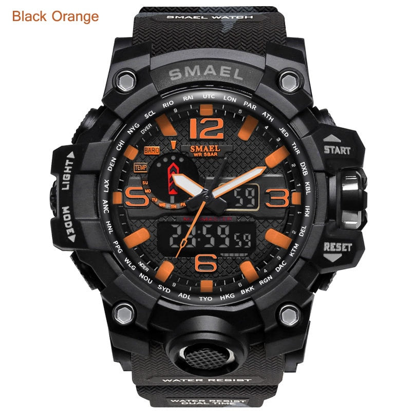 SMAEL Fashion Sport Watch Alarm Clock Camouflage Waterproof Week Display Men's Watches Digital Watch