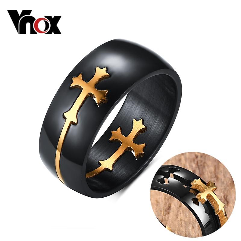 Vnox Separable Cross Ring for Men & Women