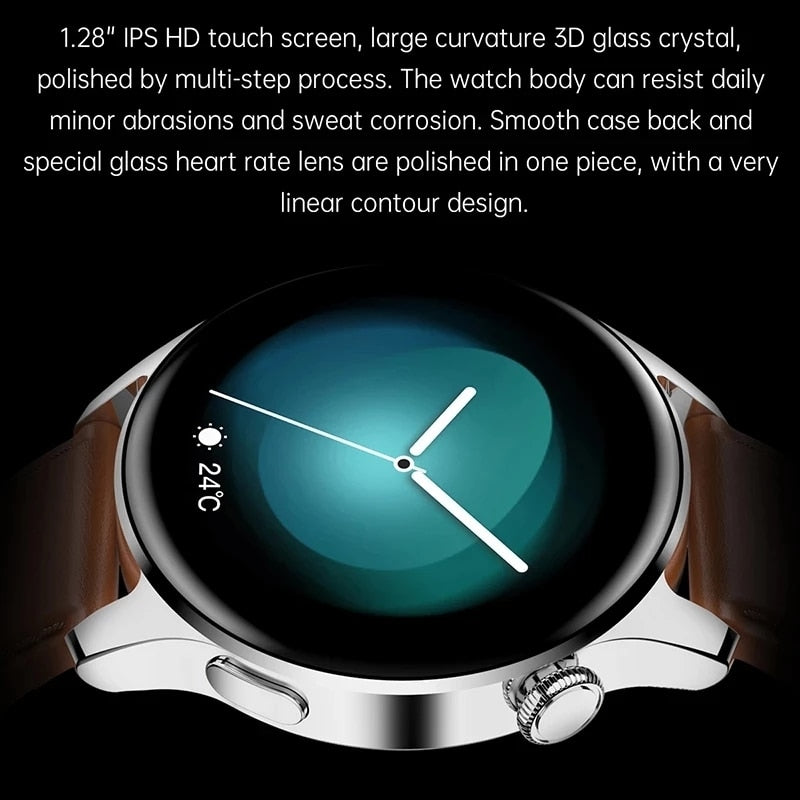 Men's Waterproof Sport Fitness Tracker Weather Display Bluetooth Call Smartwatch For Android IOS