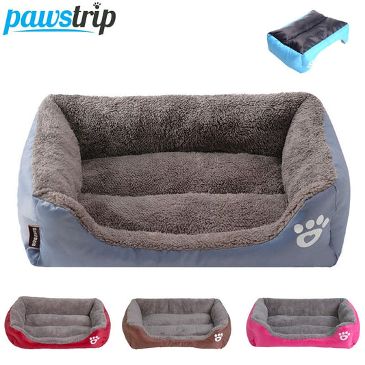 Pet Sofa Waterproof Bottom Soft Fleece Dog Bed