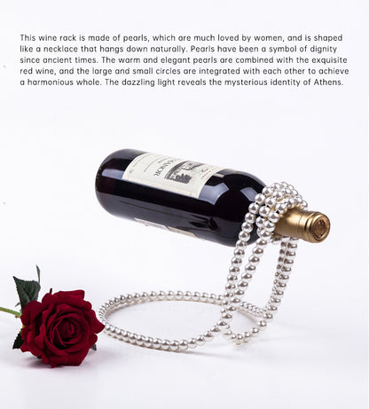 Pearl Necklace Stainless Steel Wine Rack Wine Pedestal Clamp Holder