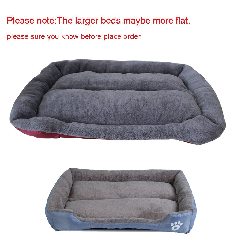 Pet Sofa Waterproof Bottom Soft Fleece Dog Bed