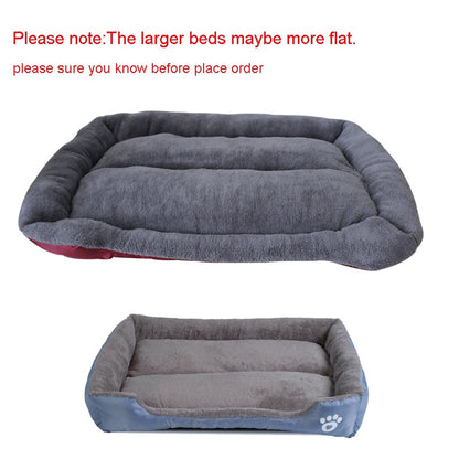 Pet Sofa Waterproof Bottom Soft Fleece Dog Bed
