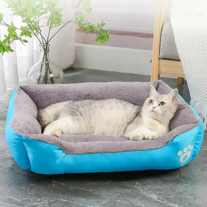 Soft and cozy fleece pet bed. Waterproof bottom.