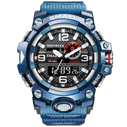 SMAEL 8035 Men Sport Watches Dual Time Digital Watch Quartz 50m Waterproof Watch