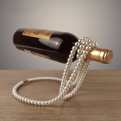 Pearl Necklace Stainless Steel Wine Rack Wine Pedestal Clamp Holder