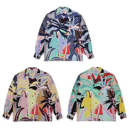 Coconut Tree Hawaii Long Sleeve Shirt for Men