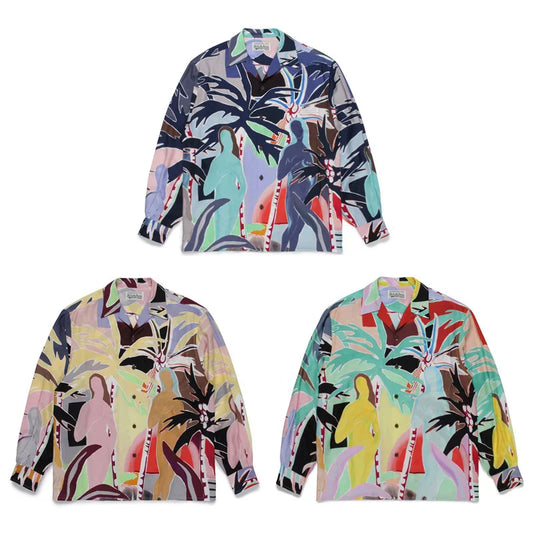 Coconut Tree Hawaii Long Sleeve Shirt for Men