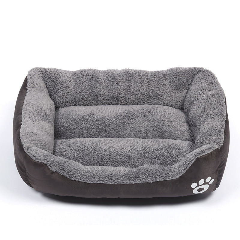 Soft and cozy fleece pet bed. Waterproof bottom.