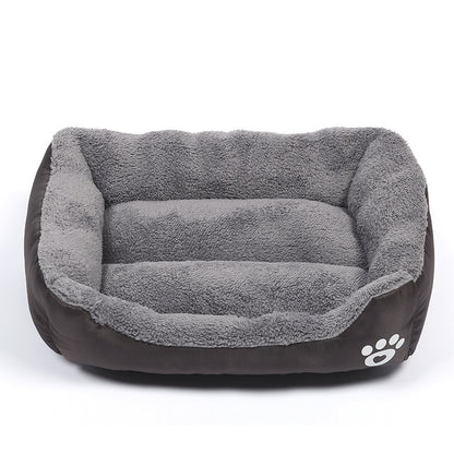 Soft and cozy fleece pet bed. Waterproof bottom.