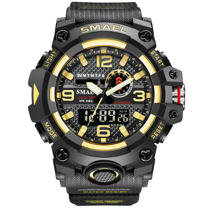 SMAEL 8035 Men Sport Watches Dual Time Digital Watch Quartz 50m Waterproof Watch