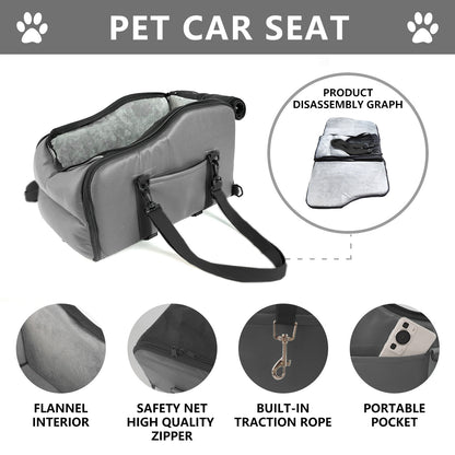 Portable pet bed for outings car travel safety seat for small dogs
