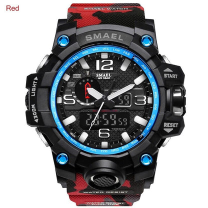 SMAEL Fashion Sport Watch Alarm Clock Camouflage Waterproof Week Display Men's Watches Digital Watch
