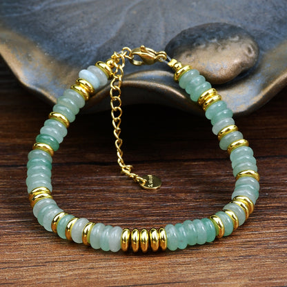 In style dopamine colored natural crystal bracelet