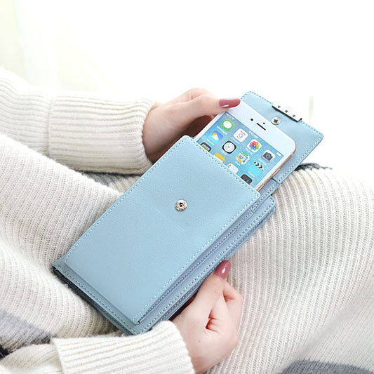 Women's Casual Wallet Brand Cell Phone Wallet Big Card Holders Wallet Handbag Purse Clutch Messenger Shoulder Straps Bag