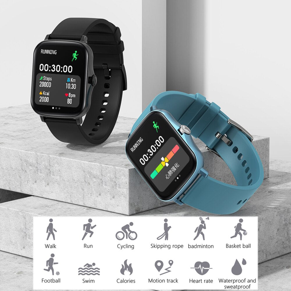 SENBONO Smart Watch Men & Women IP67 Waterproof Clock Sports Supports 1.7'' Fitness Tracker for IOS Android