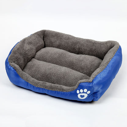 Soft and cozy fleece pet bed. Waterproof bottom.