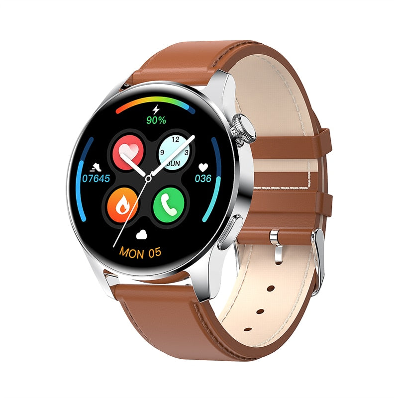 Men's Waterproof Sport Fitness Tracker Weather Display Bluetooth Call Smartwatch For Android IOS