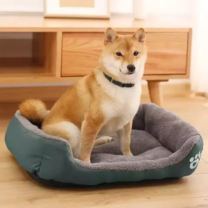 Soft and cozy fleece pet bed. Waterproof bottom.