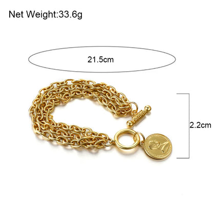 Charm Chain Stainless Steel Alloy Bracelets