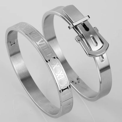 Stainless steel Bangle Bracelets Men's Fashion Titanium Steel