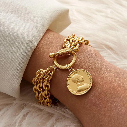 Charm Chain Stainless Steel Alloy Bracelets