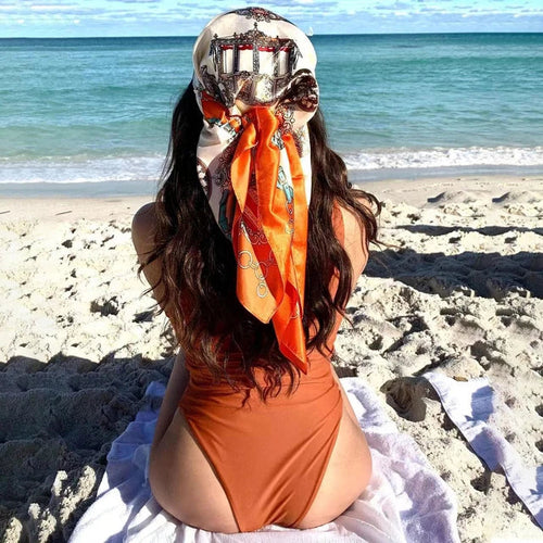 Beach head scarf perfect for any outdoor scene and can be worn in any season