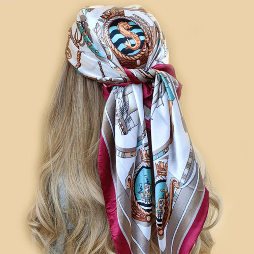Beach head scarf perfect for any outdoor scene and can be worn in any season