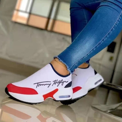 Casual Breathable Wedges Walking Sneakers Flat Women's Shoes
