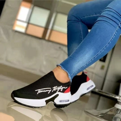 Casual Breathable Wedges Walking Sneakers Flat Women's Shoes