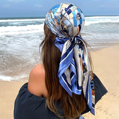 Beach head scarf perfect for any outdoor scene and can be worn in any season